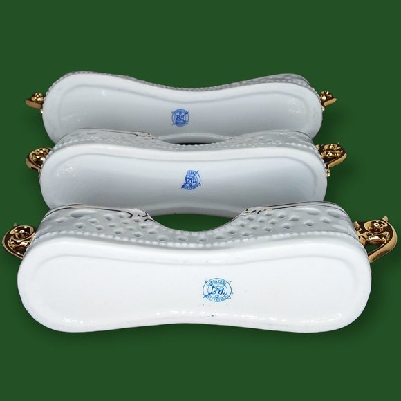 Godinger Dining Museum Re Creations 3 Porcelain Flatware Caddies